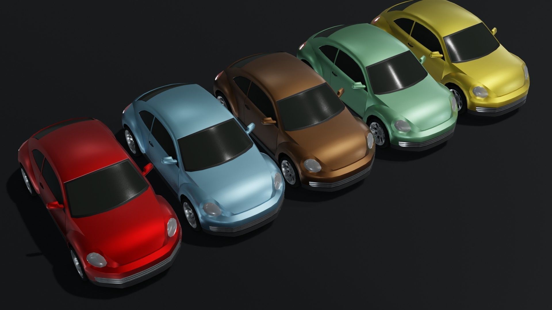 Generic Passenger Car Lowpoly 3D Models Pack Low-poly 3D model_9