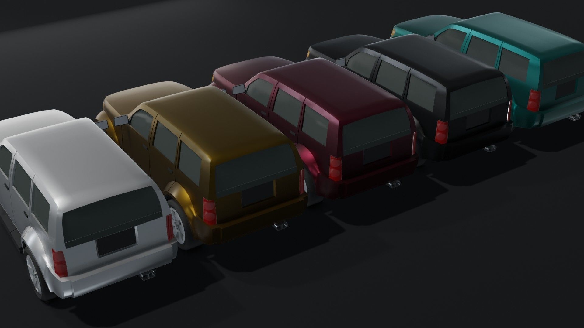 Generic Passenger Car Lowpoly 3D Models Pack Low-poly 3D model_18