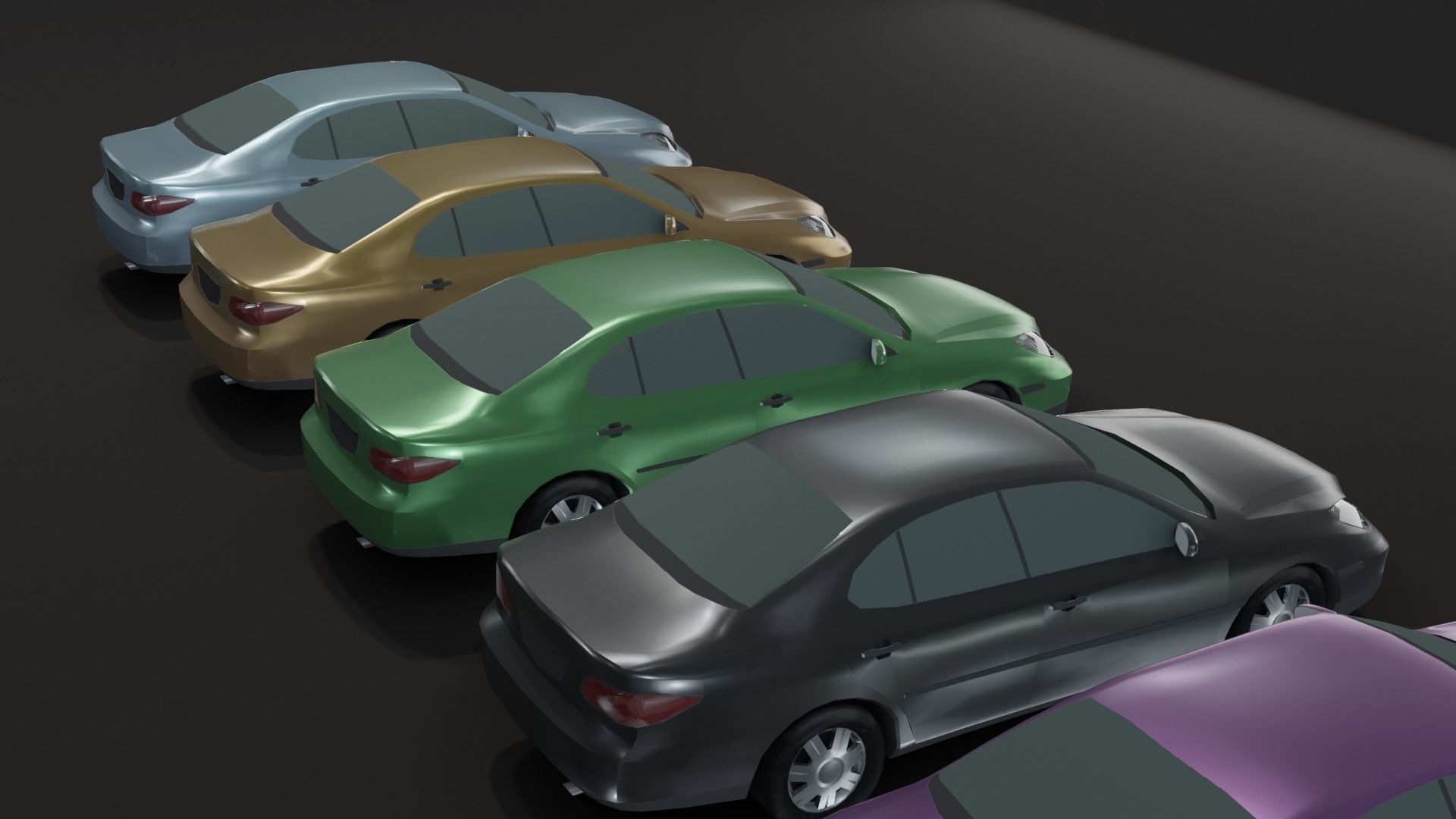 Generic Passenger Car Lowpoly 3D Models Pack Low-poly 3D model_22