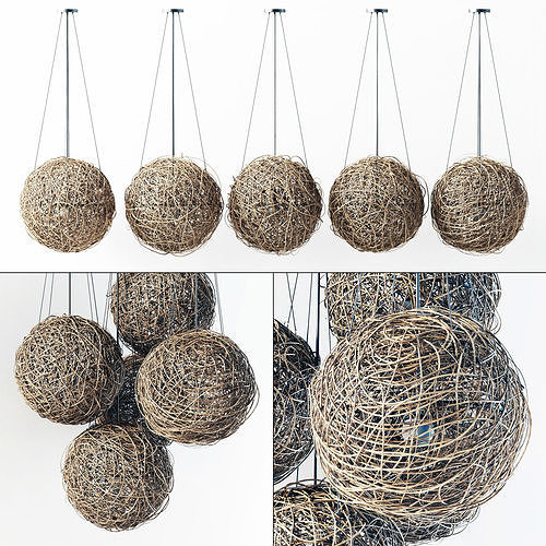 Branch decor lamp sphere n1 3D model