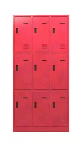 Metal locker cabinet  Low-poly 3D model