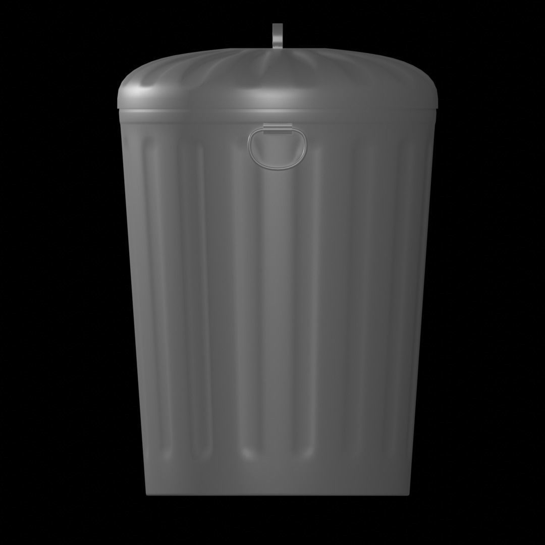 Outdoor Trash Can 3D model_3