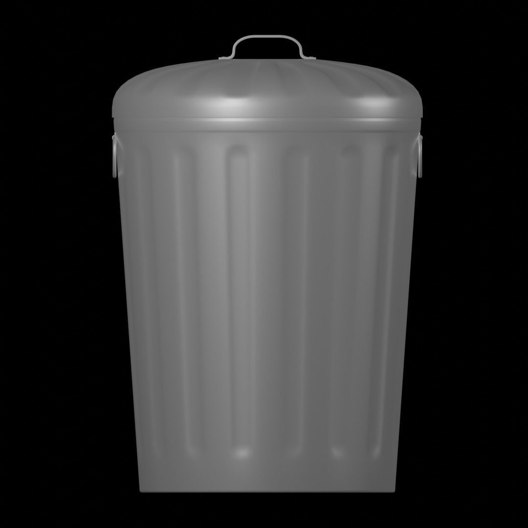 Outdoor Trash Can 3D model_2