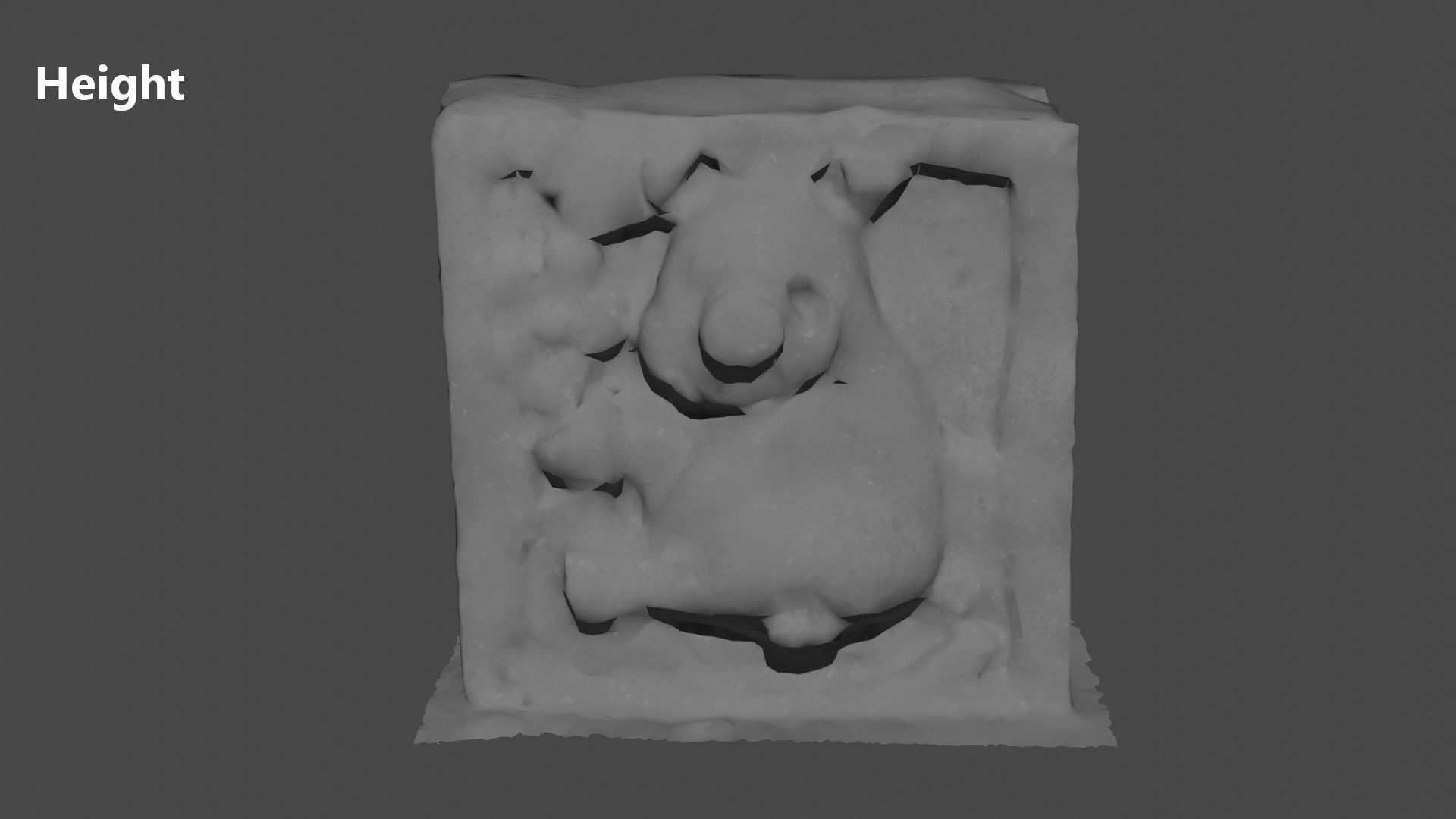 Stones with cartoon characters 2 Low-poly 3D model_12