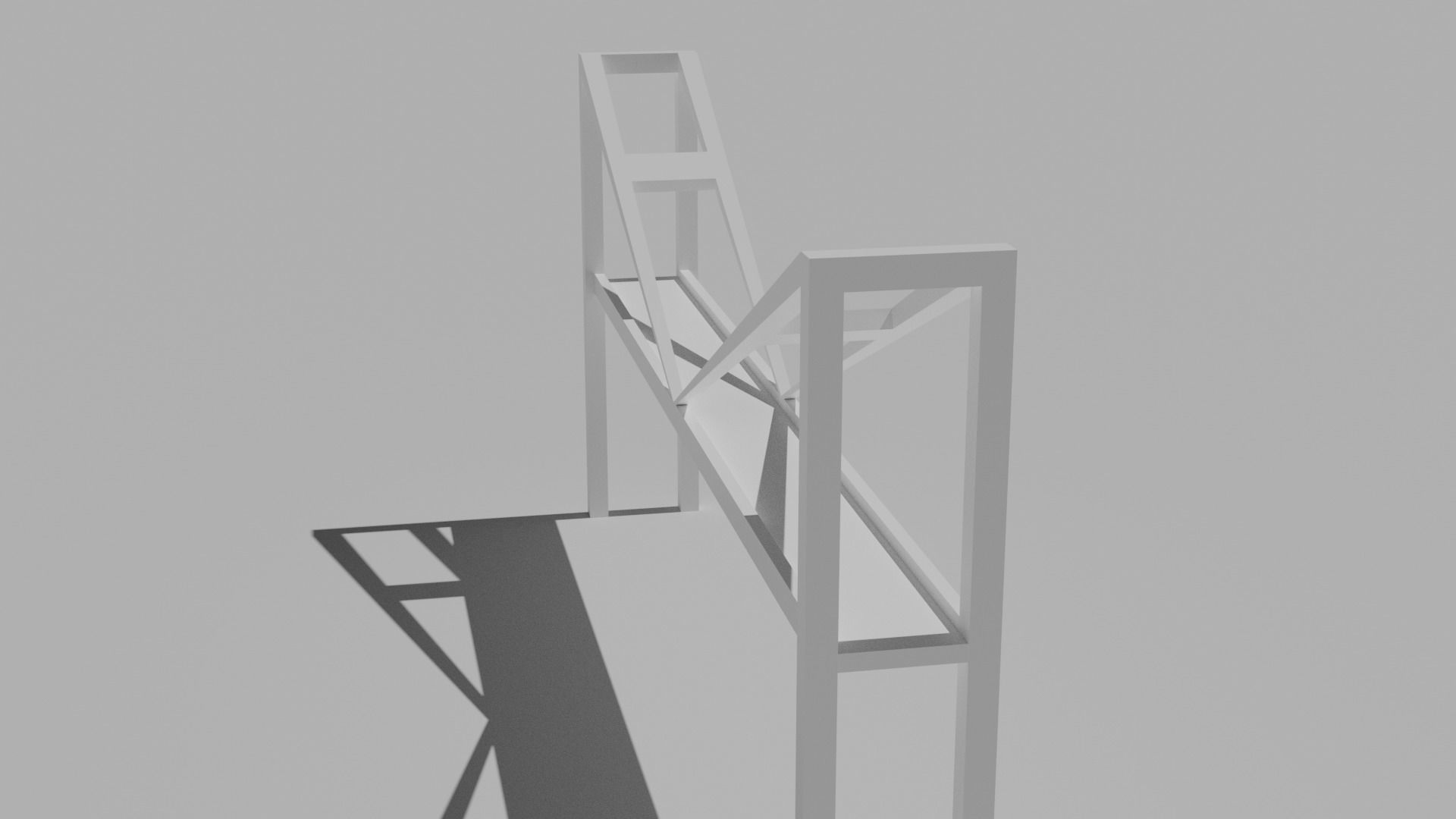 Low Poly Bridge metal frame Free 3D model_1