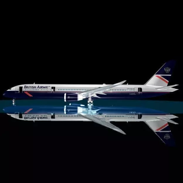 British Airways 787-9 New Logo 3D model