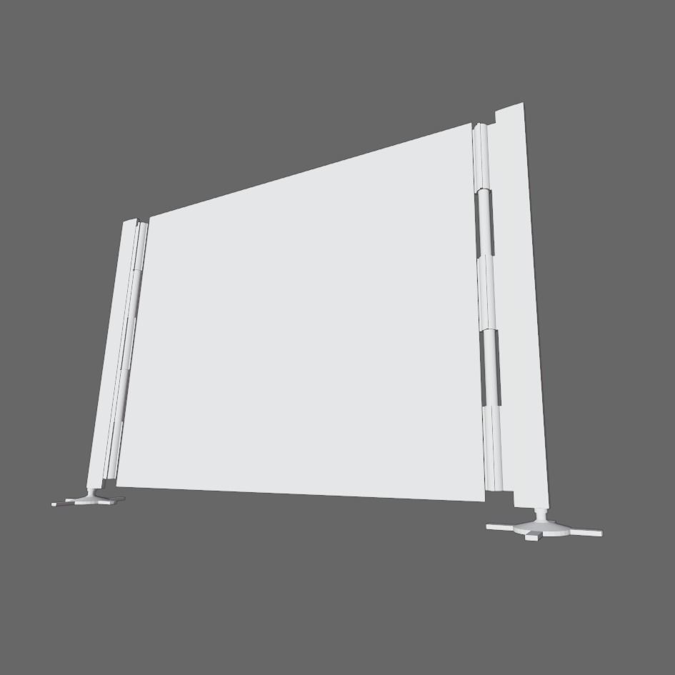 Space Game Ready Styled Hologram Force Field Barrier Fence PBR Low-poly 3D model_6