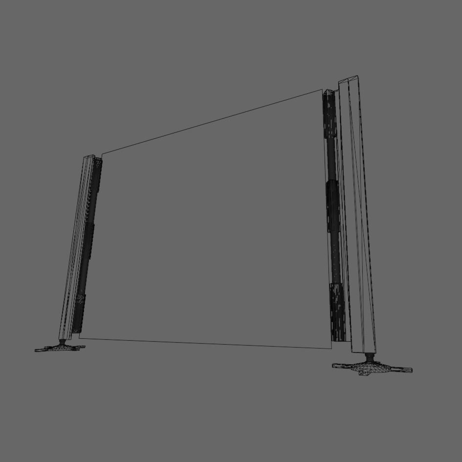 Space Game Ready Styled Hologram Force Field Barrier Fence PBR Low-poly 3D model_7