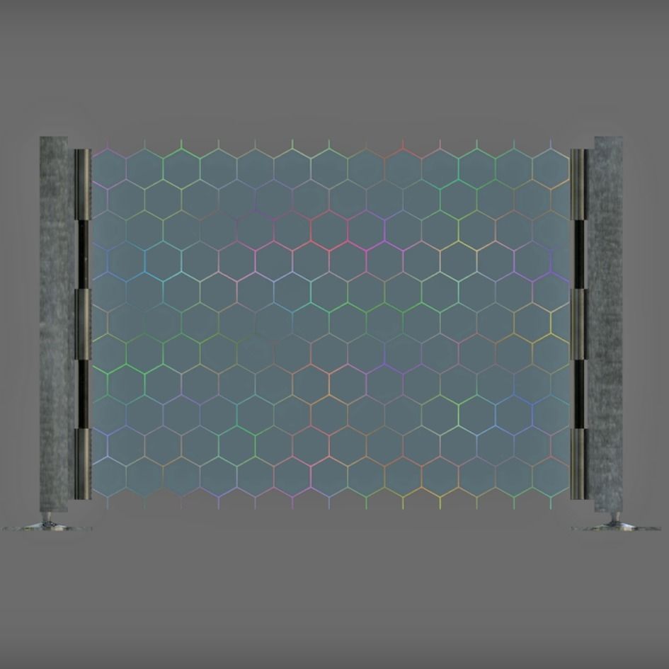 Space Game Ready Styled Hologram Force Field Barrier Fence PBR Low-poly 3D model_2