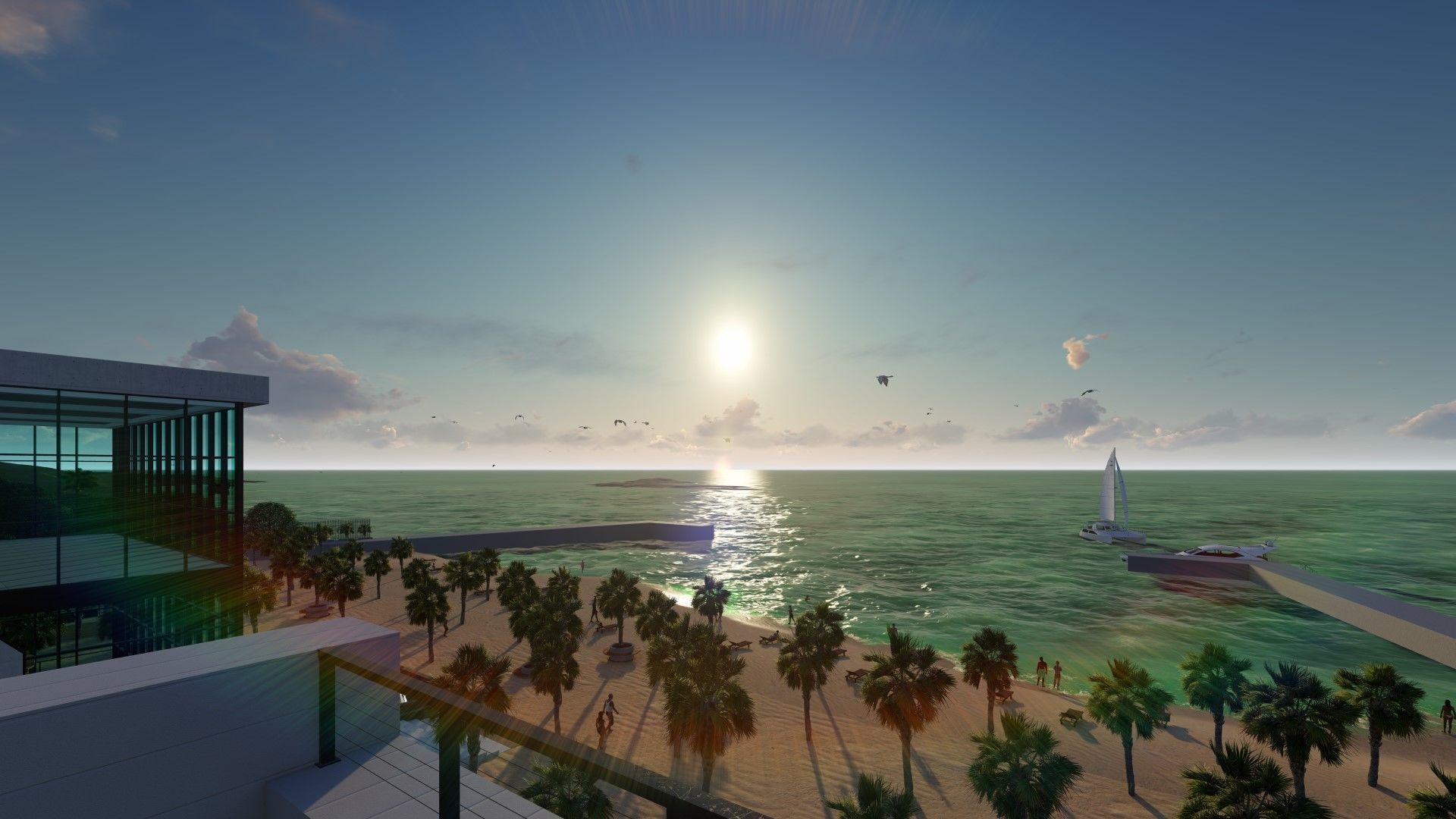 Resort Project On The beach Revit 3D model_8