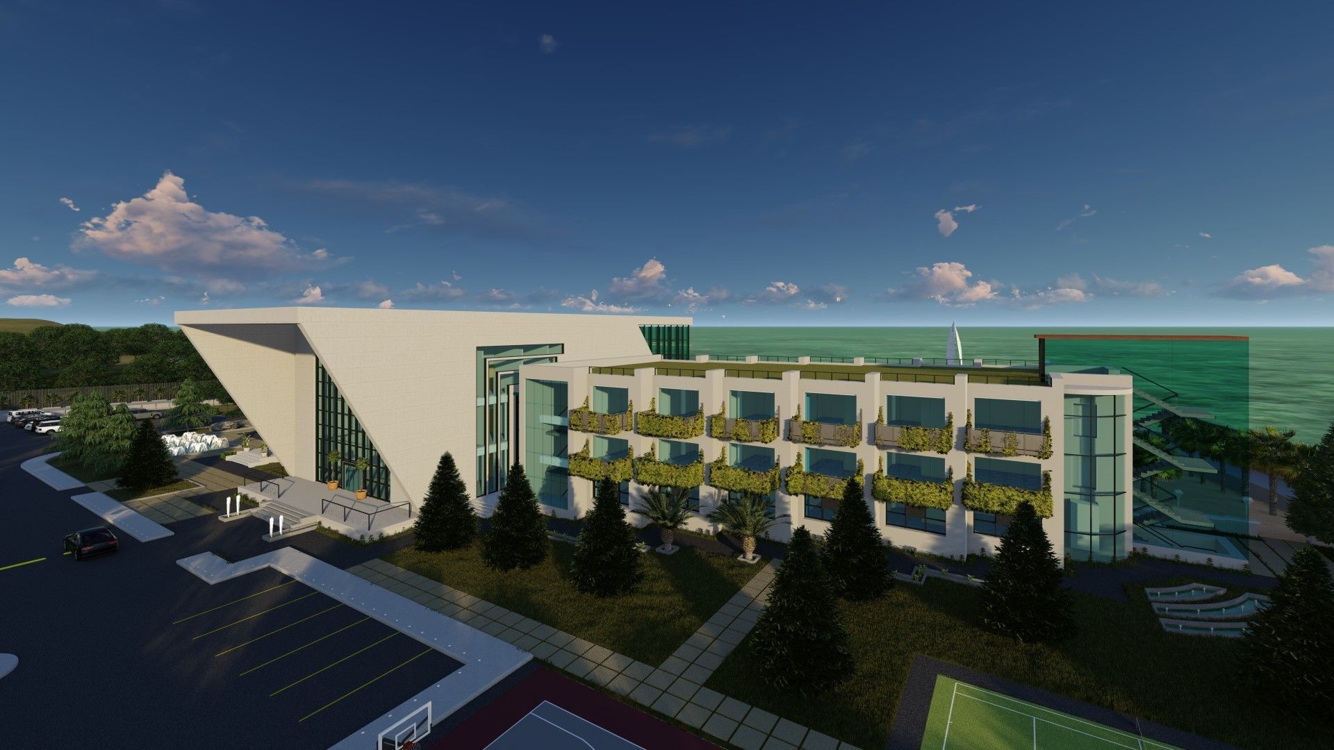 Resort Project On The beach Revit 3D model_5