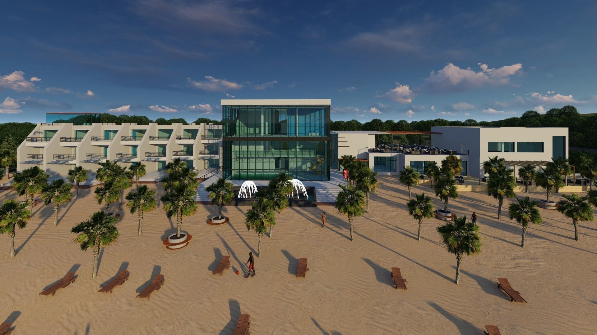 Resort Project On The beach Revit 3D model_1