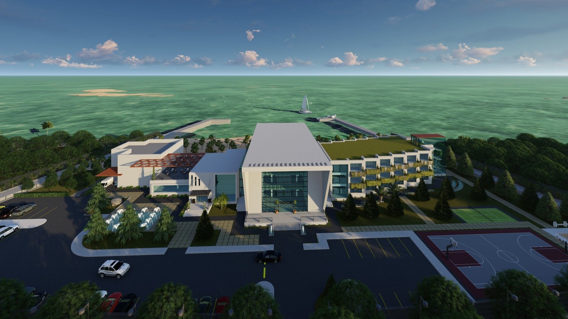 Resort Project On The beach Revit 3D model_6