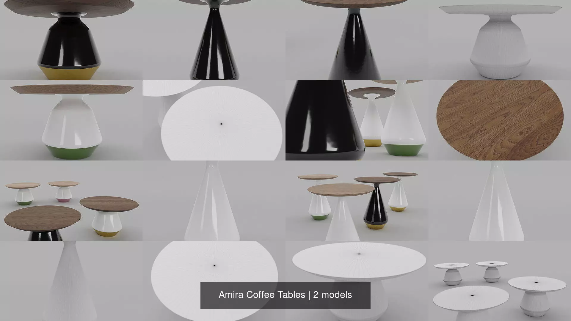Amira Coffee Tables 3D Model Collection_1