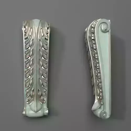 Corbel pair of decorative door knobs 3D print model