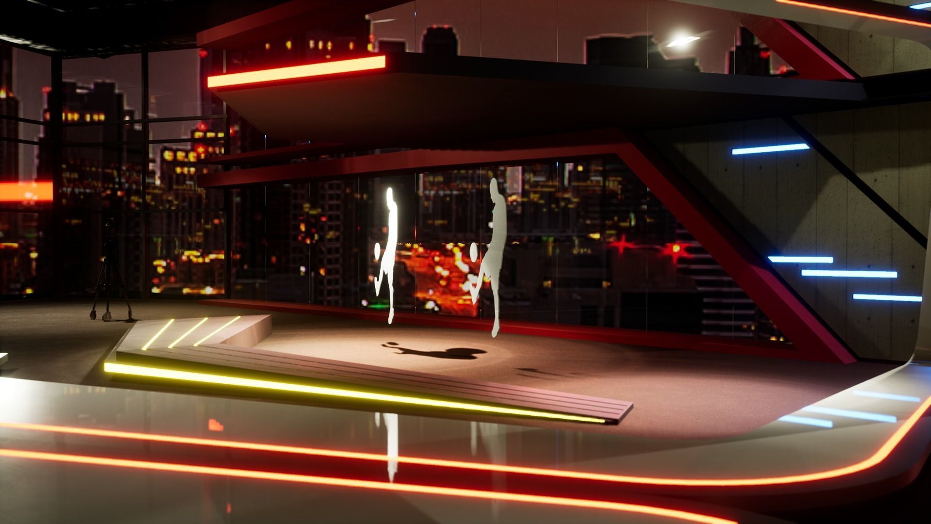 Virtual set sport Low-poly 3D model_10