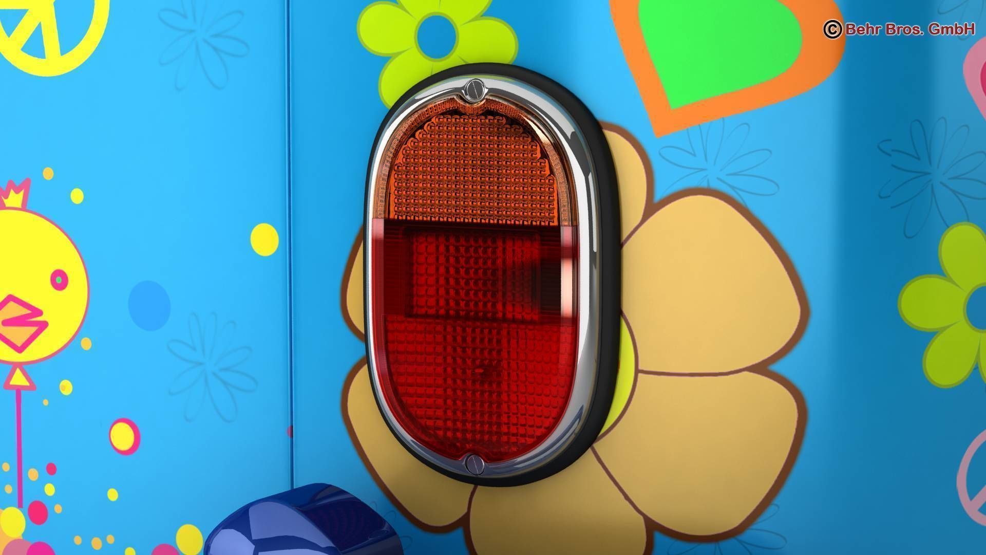 Volkswagen Type 2 Samba 1963 Hippie  3D model_11