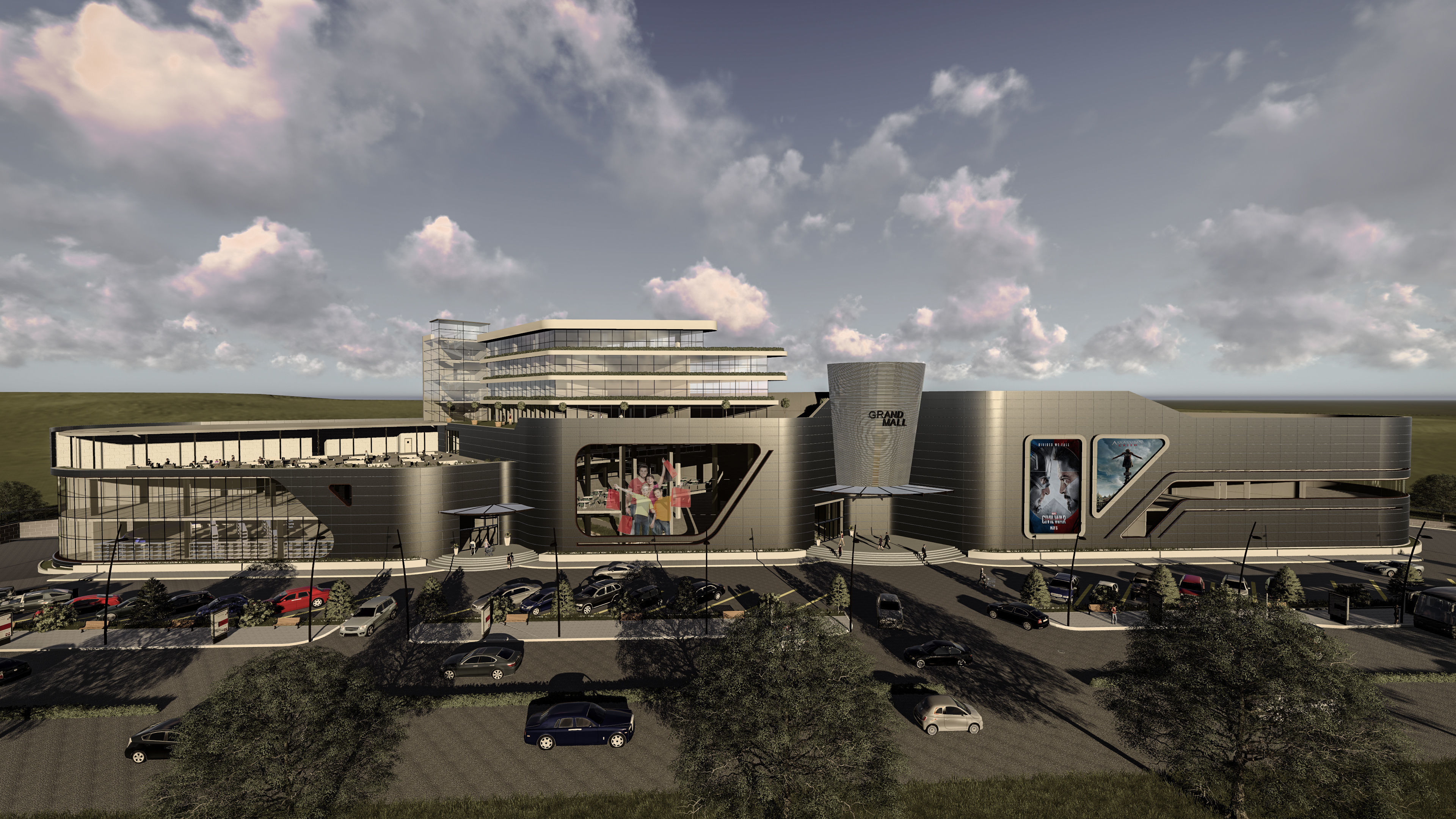 Mall And Business center  3D model_24