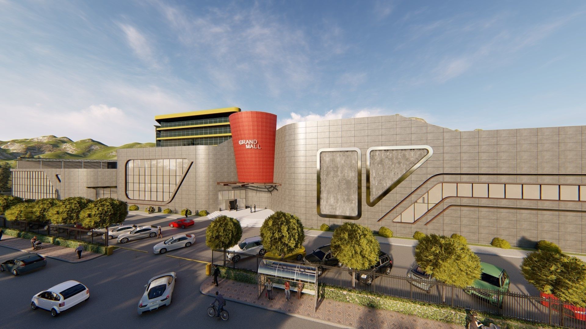 Mall And Business center  3D model_9