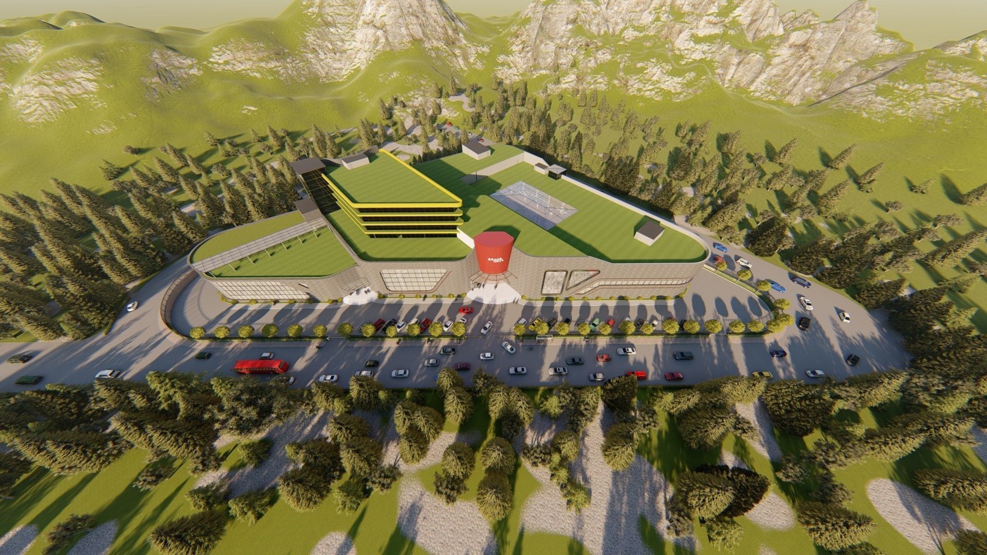 Mall And Business center  3D model_14