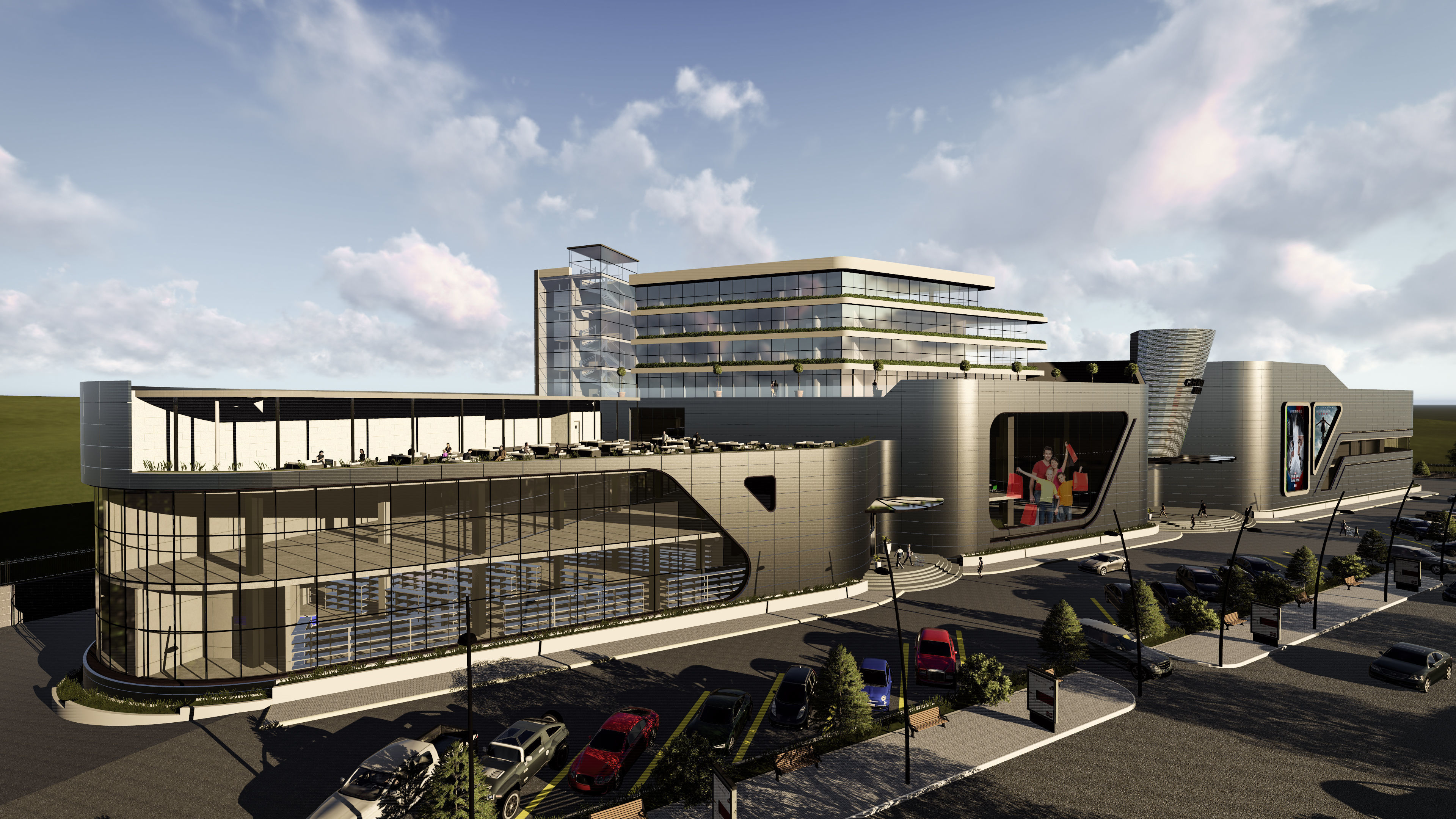 Mall And Business center  3D model_19