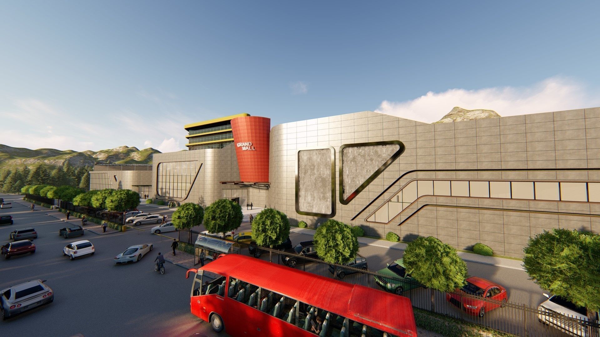 Mall And Business center  3D model_23