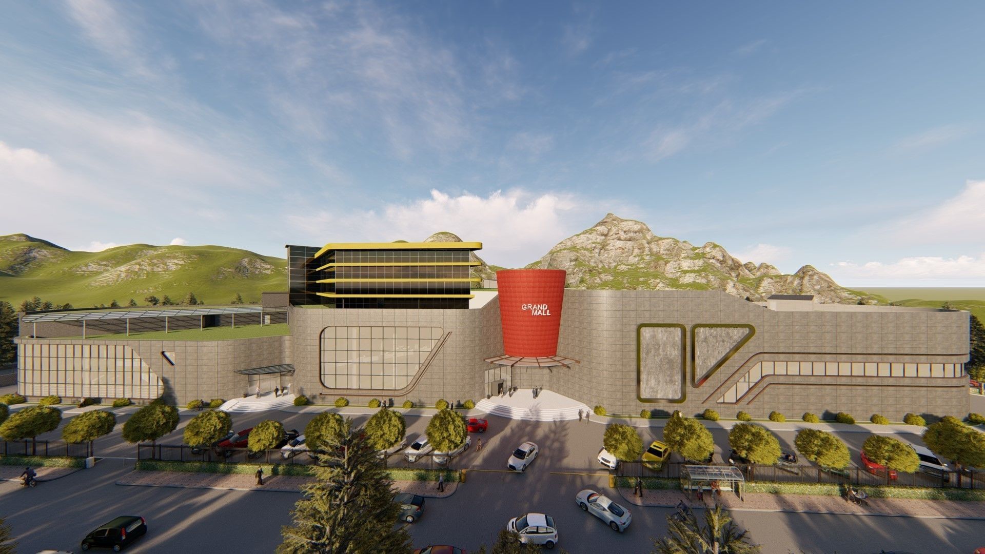 Mall And Business center  3D model_10