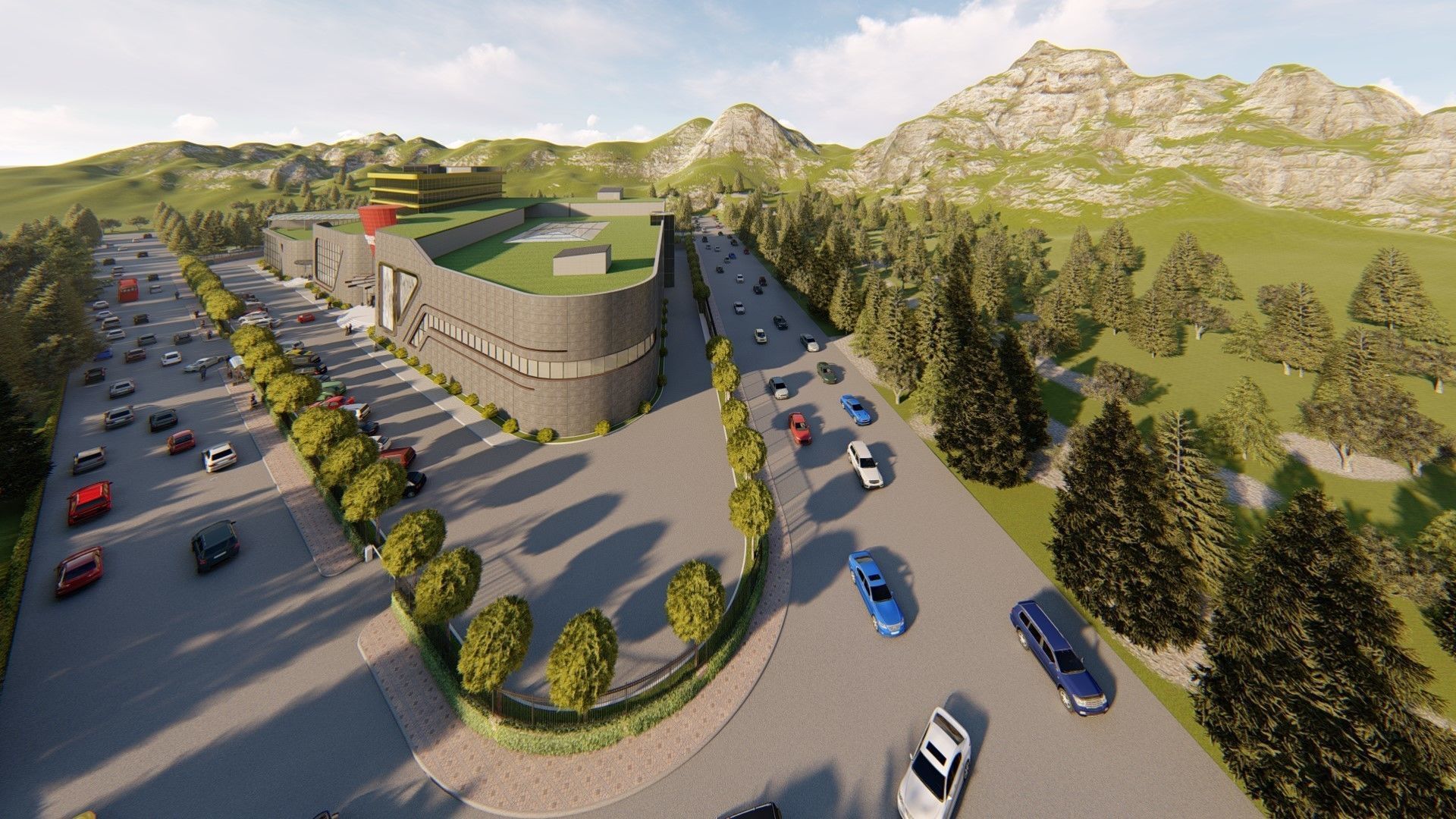 Mall And Business center  3D model_8