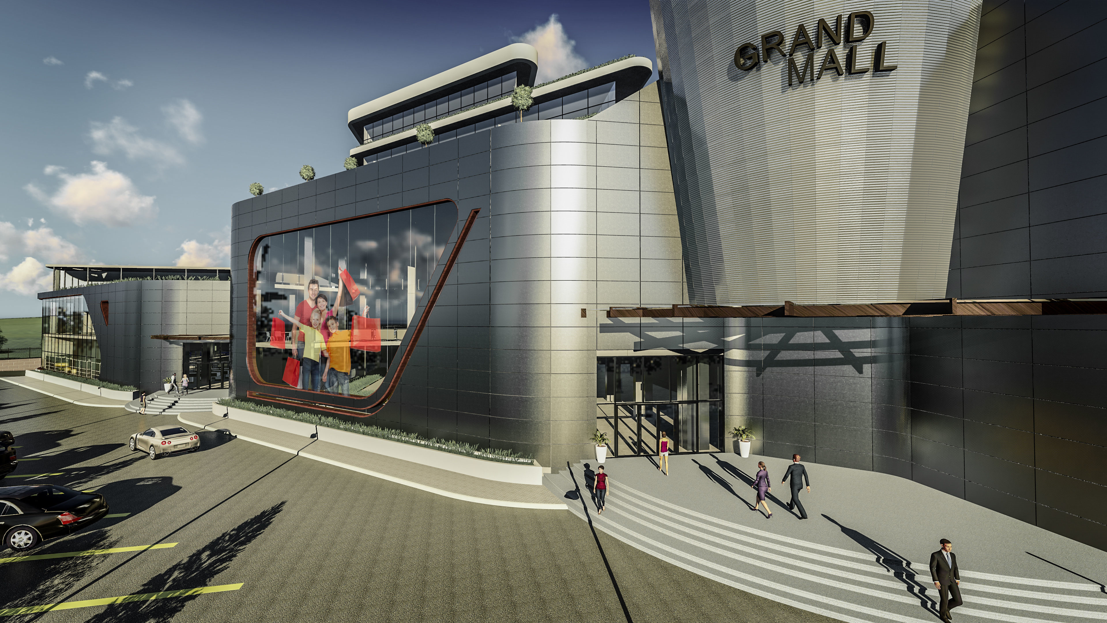 Mall And Business center  3D model_25