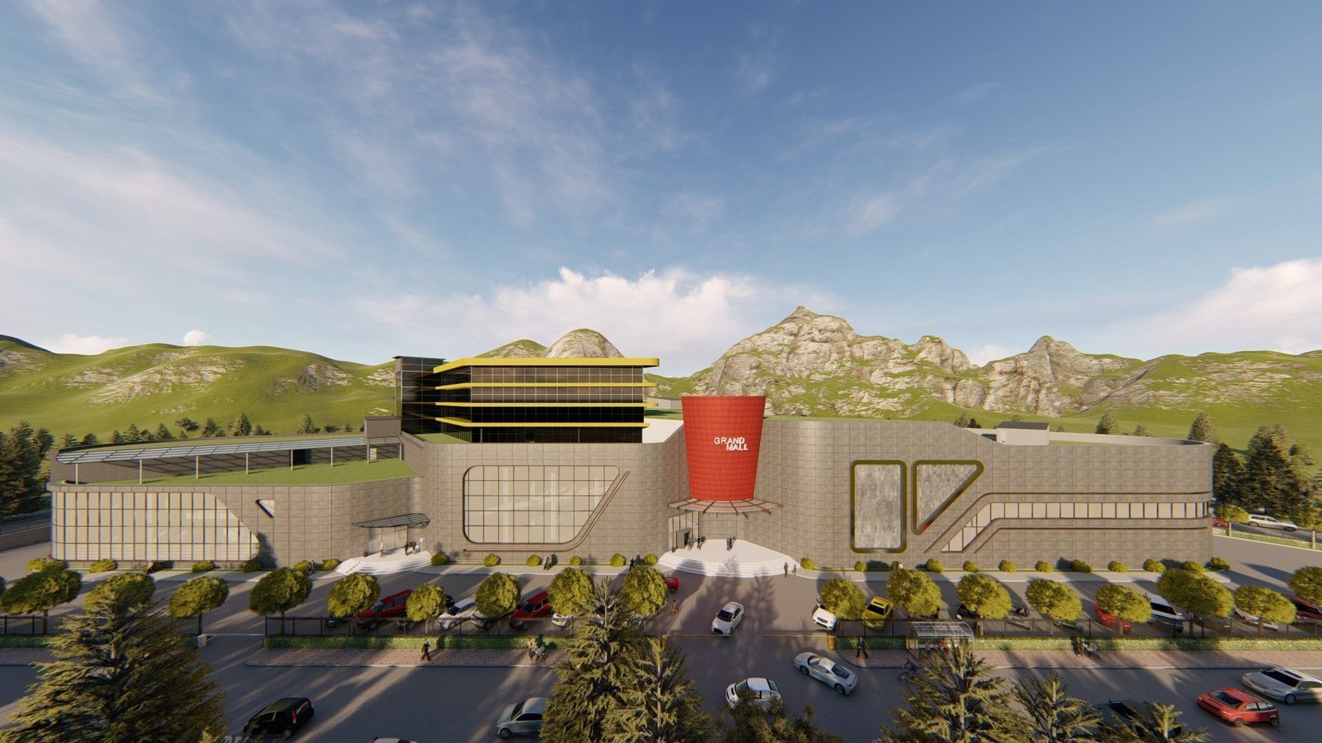 Mall And Business center  3D model_5