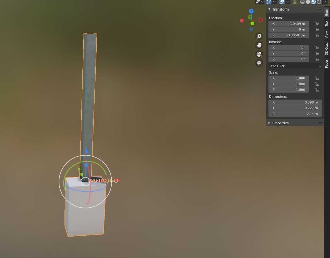 Modular Noise Barrier Set 2 Low-poly 3D model_41