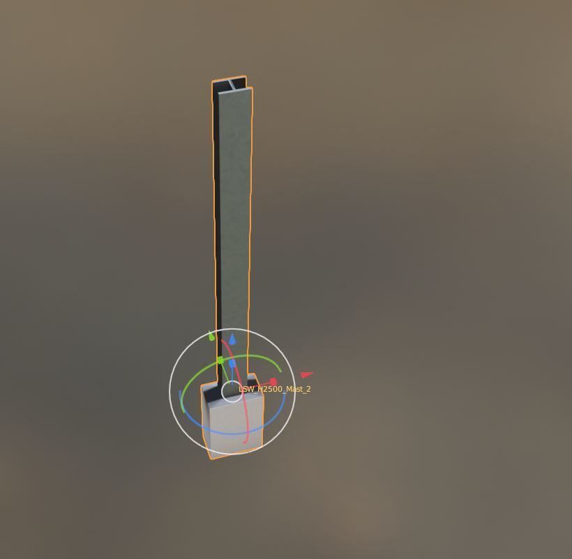 Modular Noise Barrier Set 2 Low-poly 3D model_39