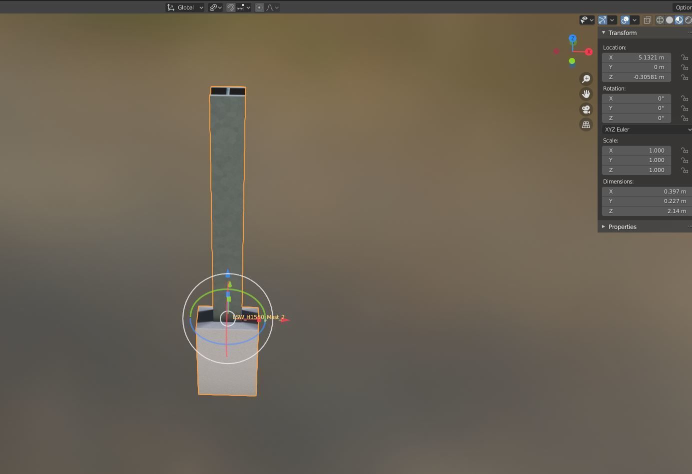 Modular Noise Barrier Set 2 Low-poly 3D model_10