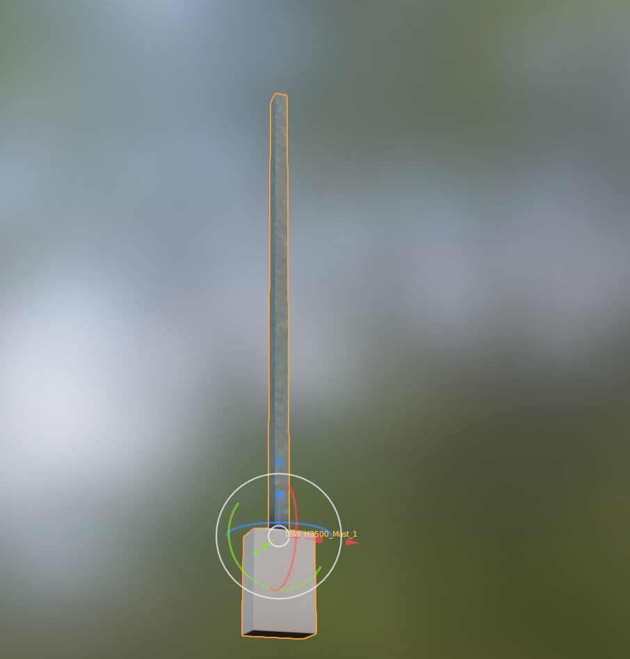 Modular Noise Barrier Set 2 Low-poly 3D model_40