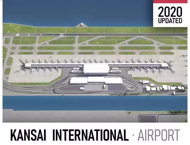 Kansai International Airport - KIX Low-poly 3D model