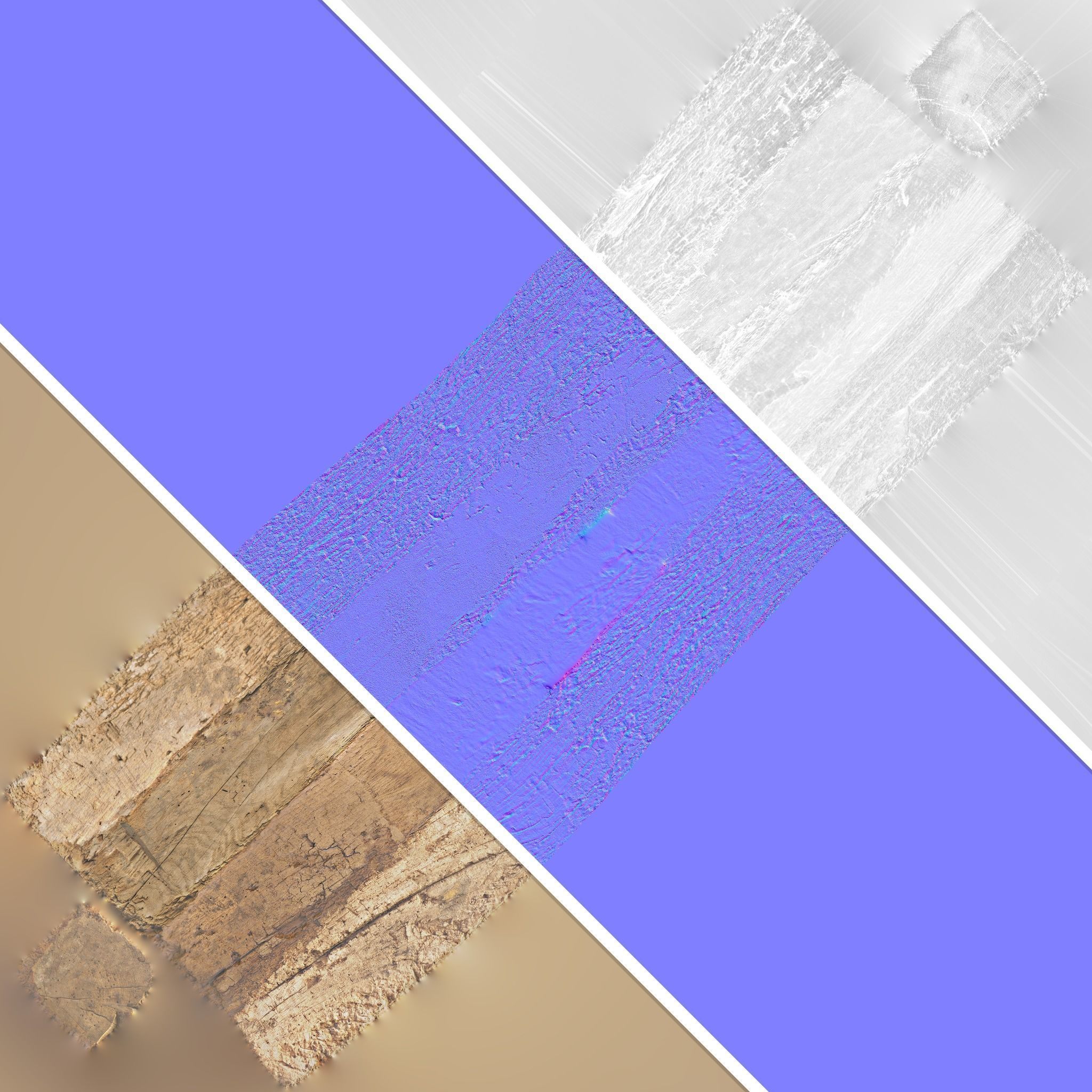 Wood Beam 03 3D model_7