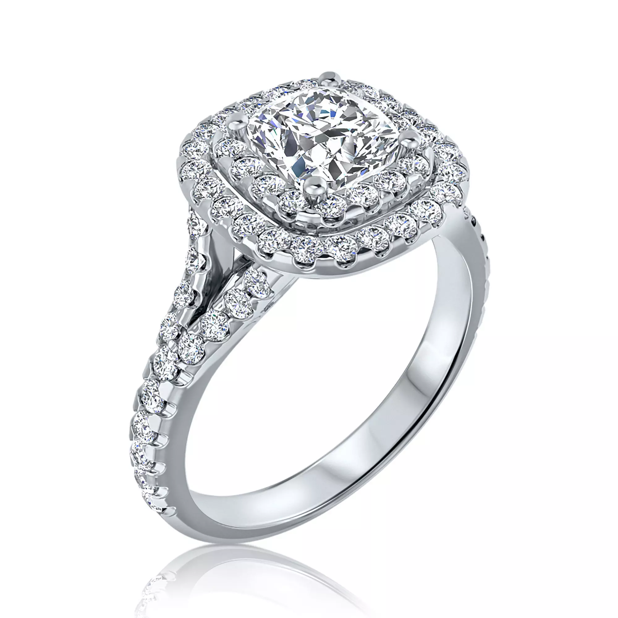 ENGAGEMENT RING 2 ROWS 3D print model_0