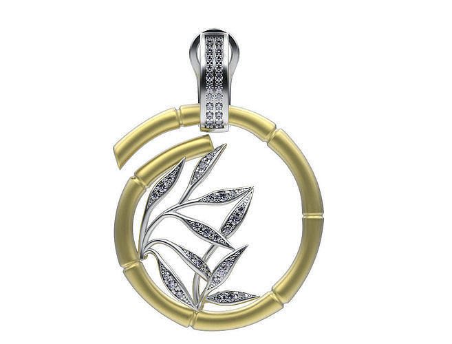 Earrings Bamboo 3D print model