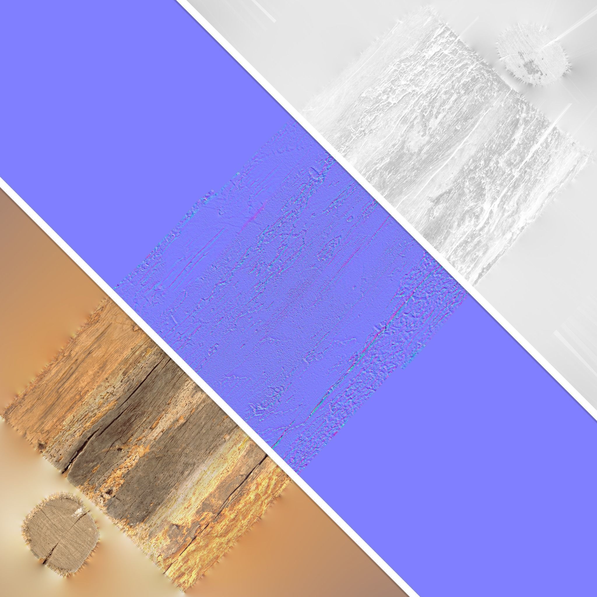 Wood Beam 05 3D model_8