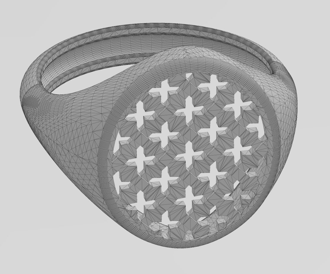 Moroccan beldi signet ring 3D print model_13