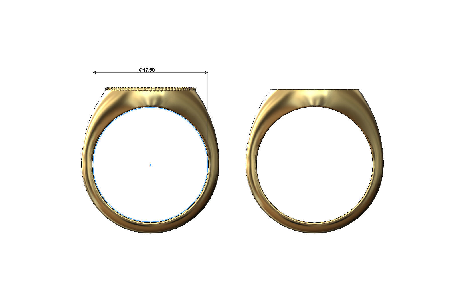 Moroccan beldi signet ring 3D print model_9