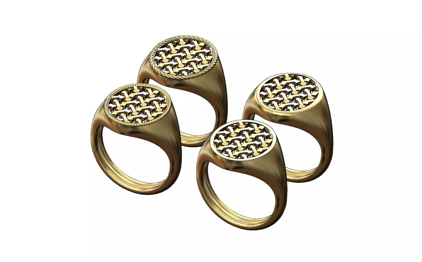 Moroccan beldi signet ring 3D print model_0