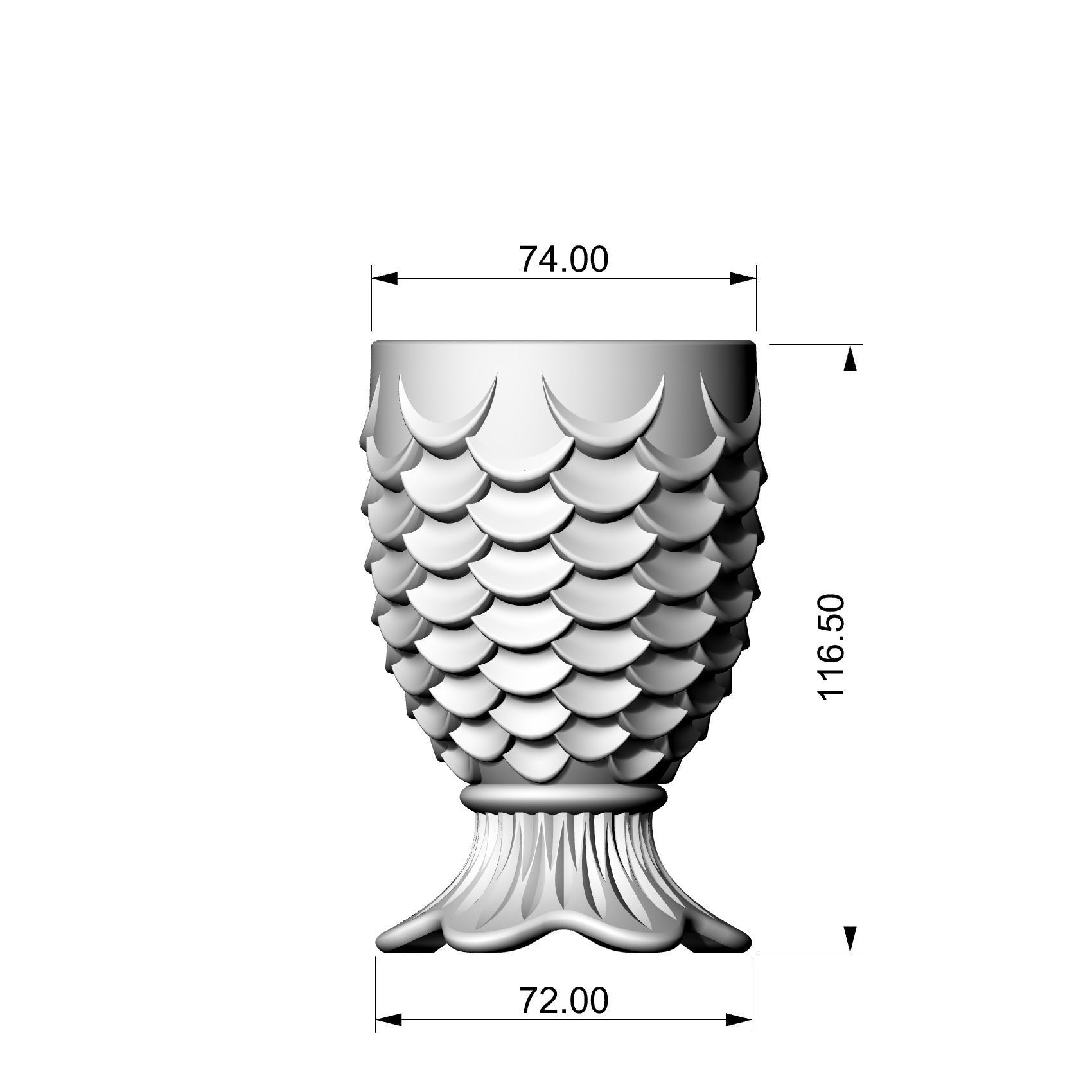 DECORE coffee cup with fish scales Free 3D print model_14
