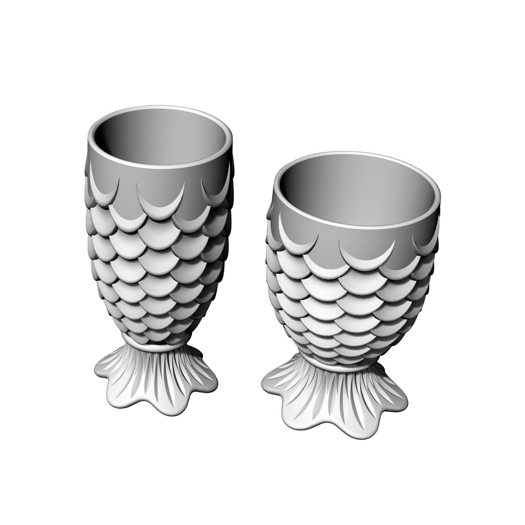 DECORE coffee cup with fish scales Free 3D print model_10