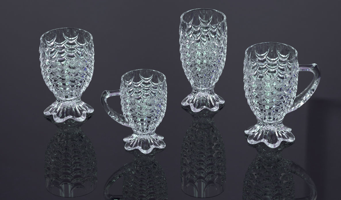 DECORE coffee cup with fish scales Free 3D print model_2