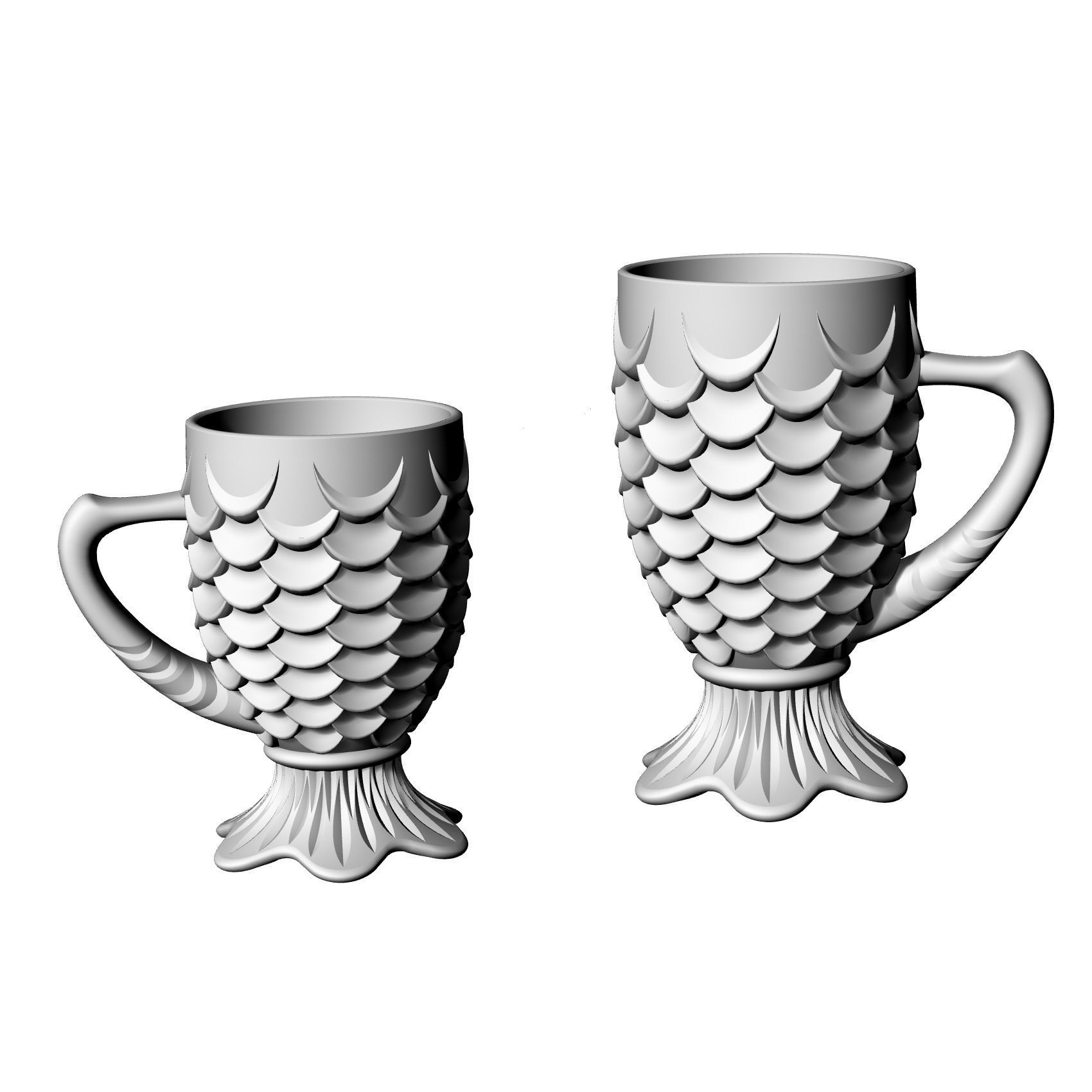 DECORE coffee cup with fish scales Free 3D print model_6
