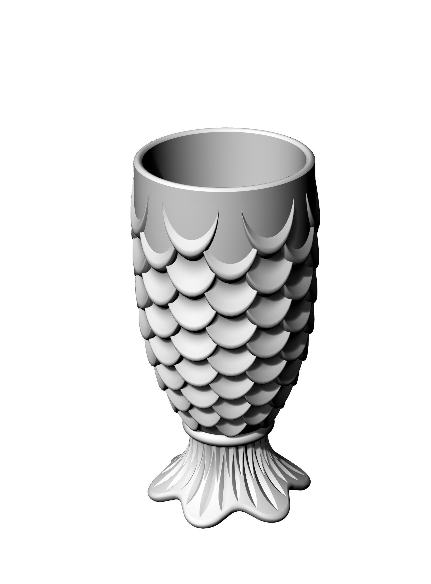 DECORE coffee cup with fish scales Free 3D print model_12
