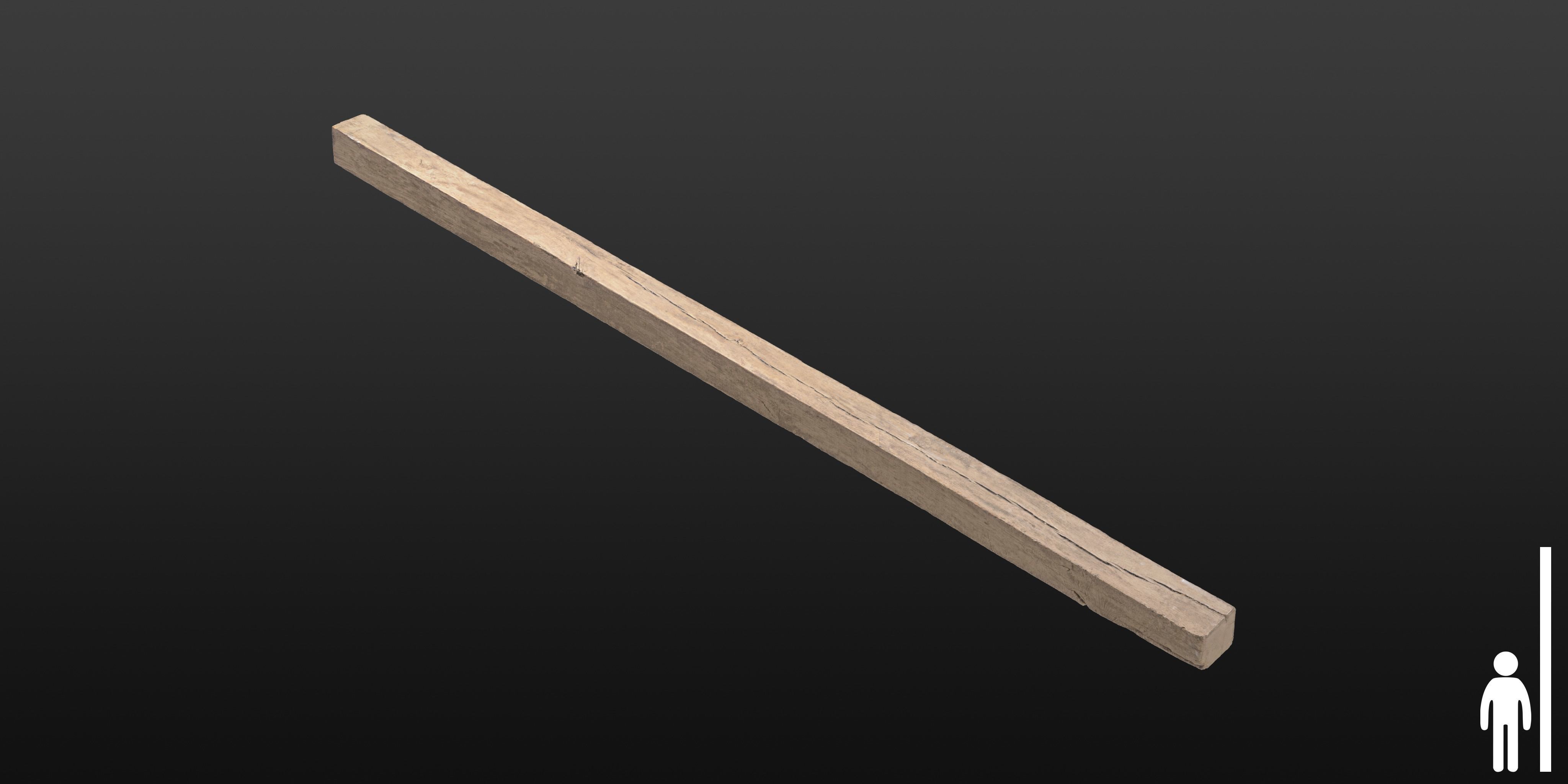 Wood Beam 06 3D model_4