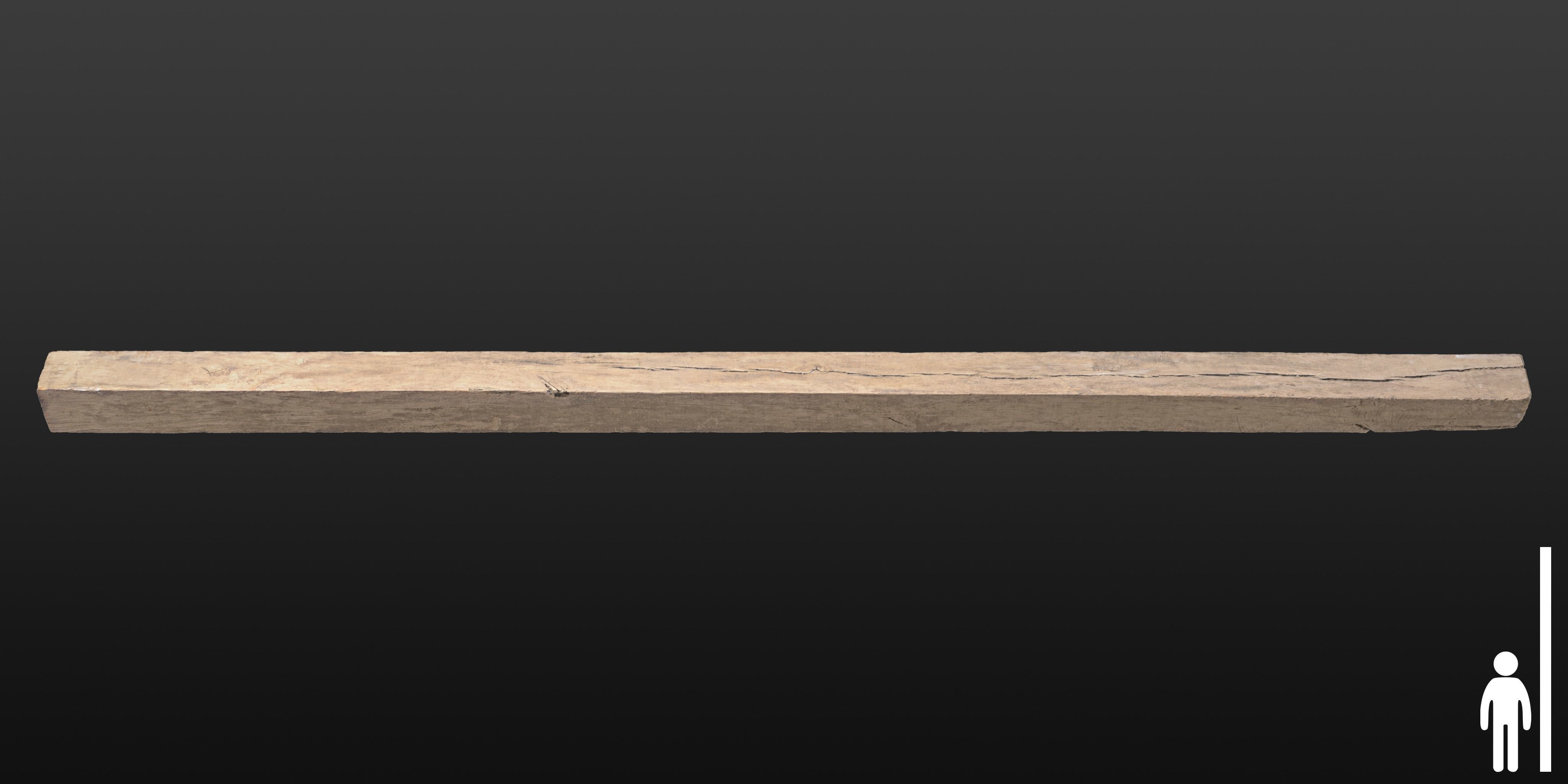 Wood Beam 06 3D model_1