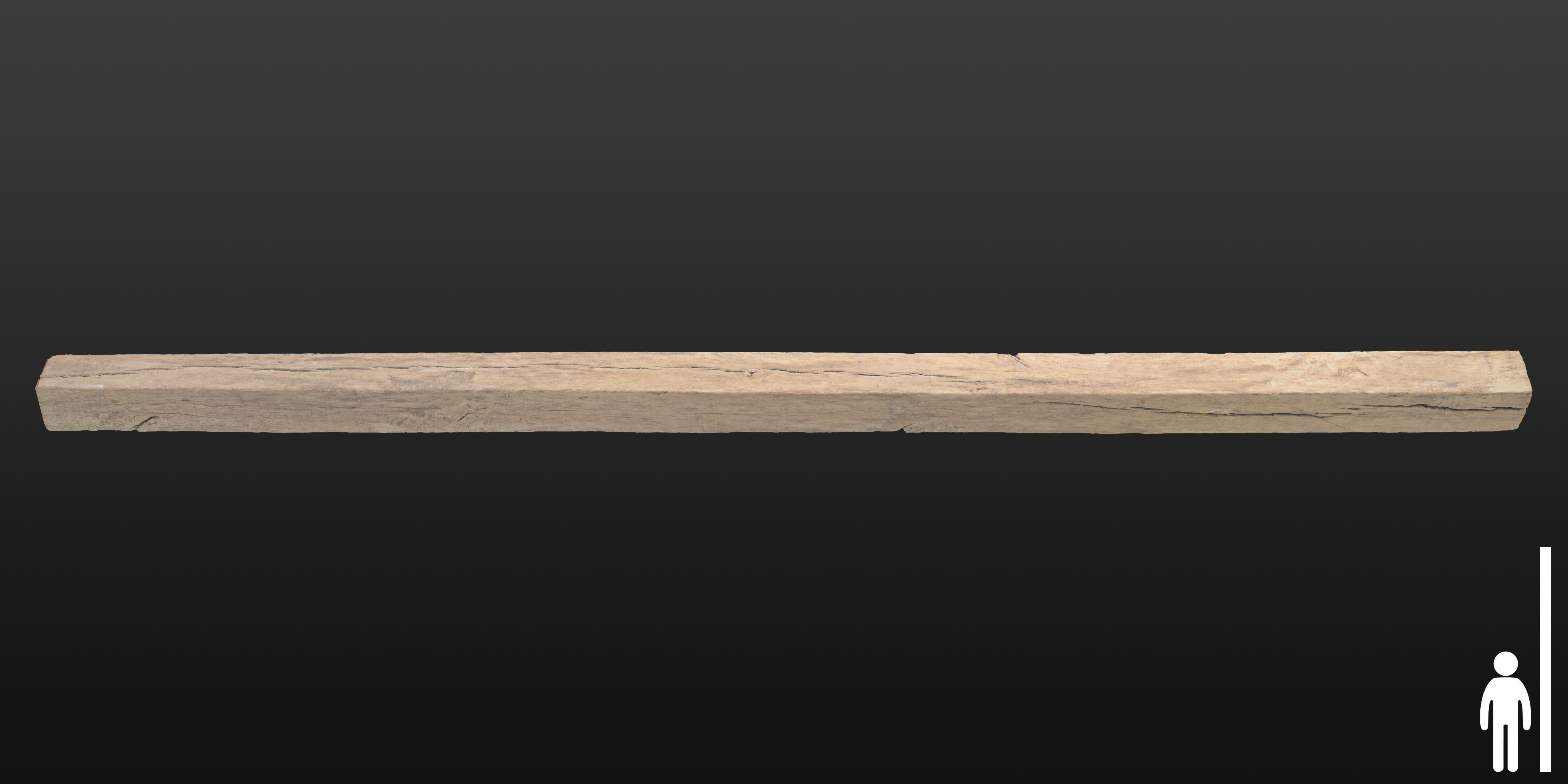 Wood Beam 06 3D model_5